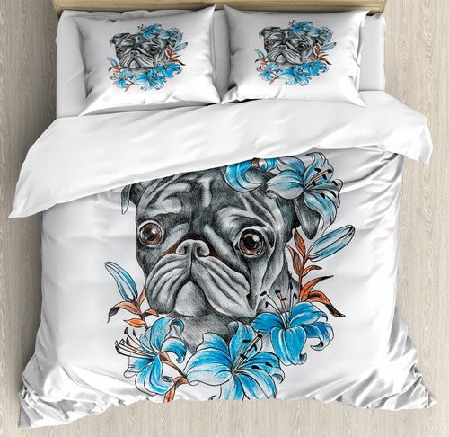 Pug duvet cover - duvet, fun
