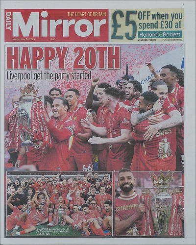 Daily mirror newspaper may - mirror,
