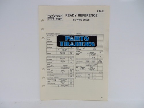 Suzuki quick reference - reference, service