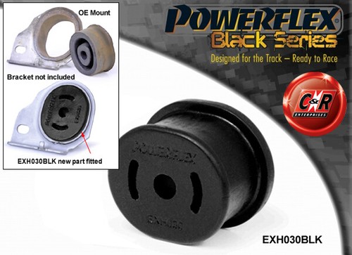 Powerflex black exhaust - black, rr