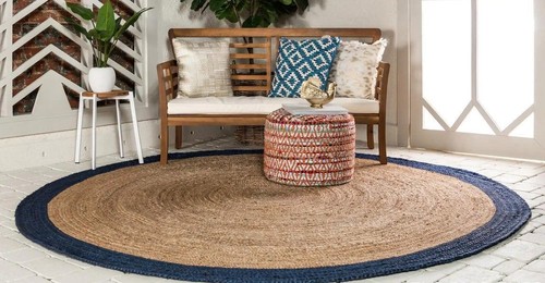 Natural jute rug - natural,