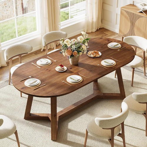 Solid wood oval dining - solid,