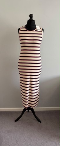 Zara ribbed striped maxi dress - ribbed,