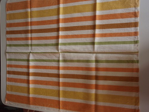 Vintage cotton striped tea - cotton,