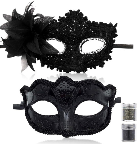 2pcs couple masquerade masks - couple,