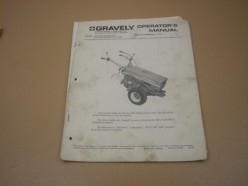Gravely 5260 5665 walk behind - gravely, walk-behind