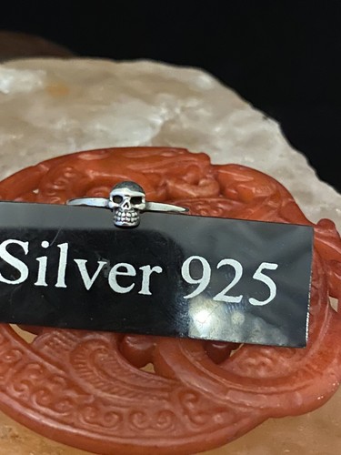 Solid silver skull ring - solid,