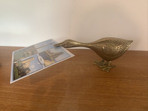 Superb antique brass duck - superb,