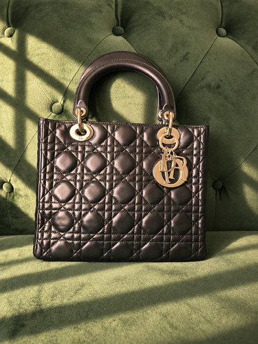 Lady dior leather bag medium - dior,