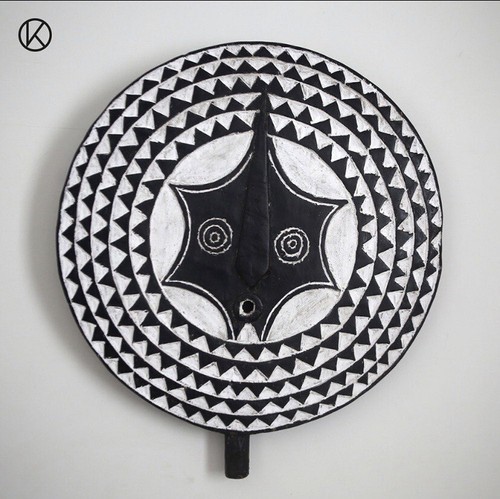 African wood shield - , decoration