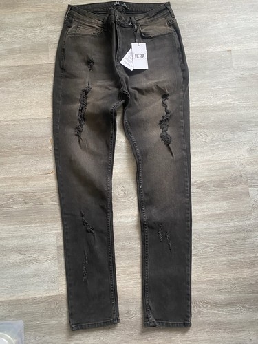 Hera skinny jeans black ripped - black,