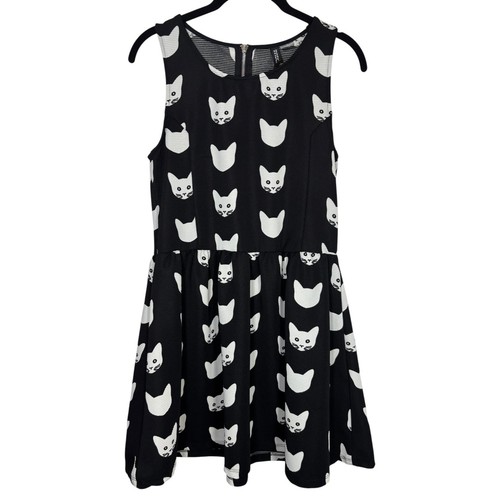 Divided cat print skater - divided,