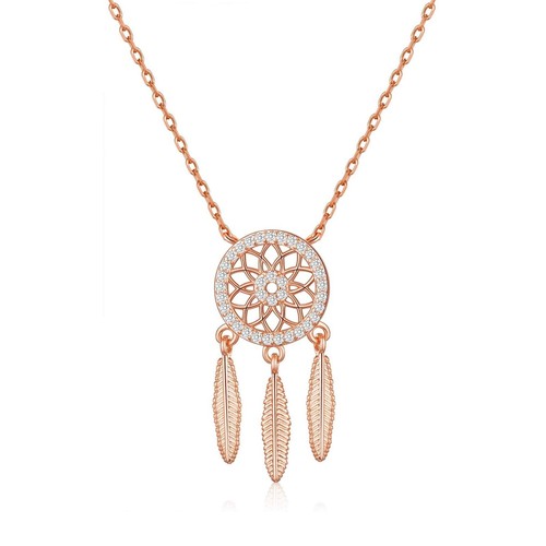Rose gold plated dream catcher - gold,