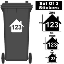 x3 White Wheelie Bin House