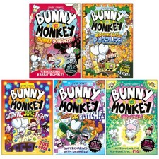 Bunny Vs Monkey Set 2 Collection 5 Books Set Bunny Bonanza, The Impossible Pig