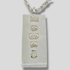 Sterling Silver Ingot Necklace