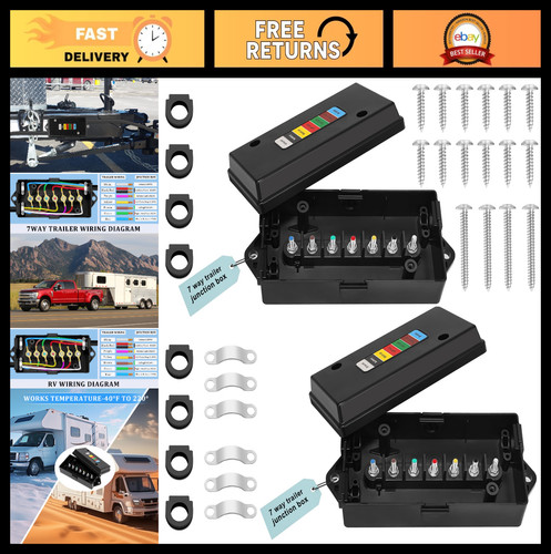 Way trailer junction box set - box,