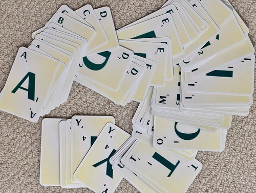 Scrabble cards mattel - cards,