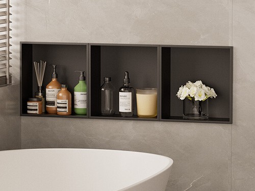 Stainless steel shower niche - steel,