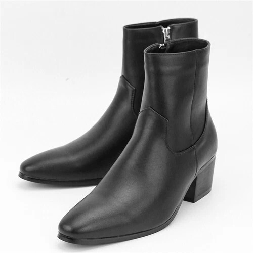 New mens zip pointy - pointy, heel
