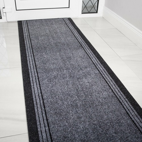 Grey non slip hall runner - hall,