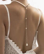 Backdrop faux Pearl necklace - perfect bridal jewellery