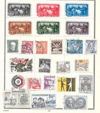 CZECHOSLOVAKIA ALBUM PAGE OF