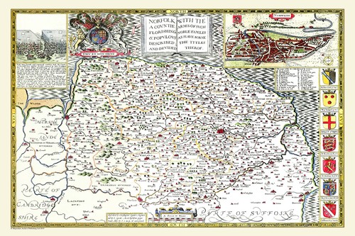 Old map norfolk - old,