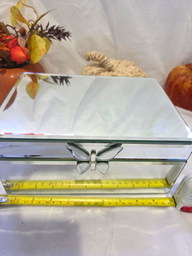 Mirrored glass jewellery box - glass,