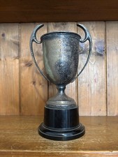 Medium vintage silver plate trophy, trophies, loving cup