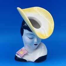Vintage Lady Head Vase Planter