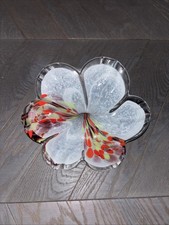 Murano Style Hand Blown Flower Decor Italian Hand-Crafted Glass