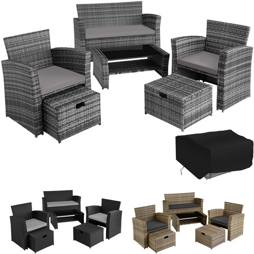 Garden furniture rattan table - furniture,