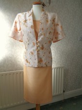 Roman Apricot Mother Bride/Groom Suit with 2 Tops (4 pieces) Size 14 Bust 36" 