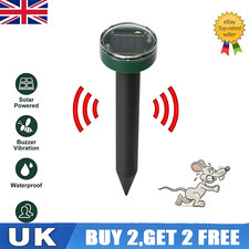 Ultrasonic Solar Cat Dog Repellent Fox Pest Scarer Deterrent Repeller For Garden