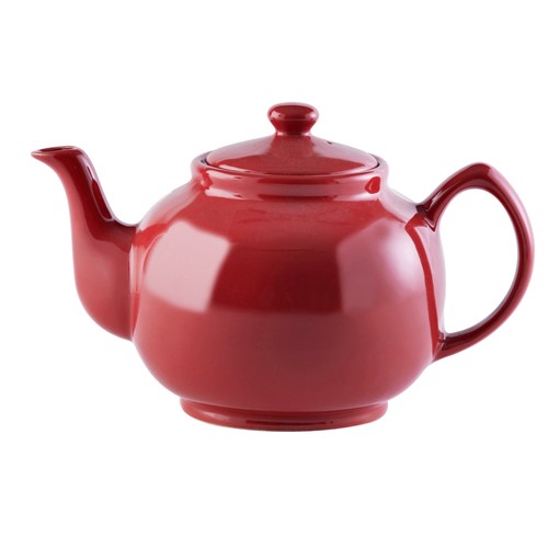 Stoneware teapot bright red - bright, 10