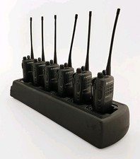 Set of 6x Motorola GP340EX 16-channel UHF Walkie-Talkie Radios + New Batteries