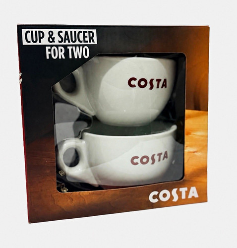 Costa white ceramic logo - ceramic,