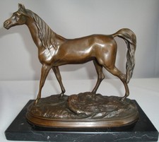 Statue Horse Wildlife Art Deco Style Art Nouveau Style Bronze Signed Sculpture
