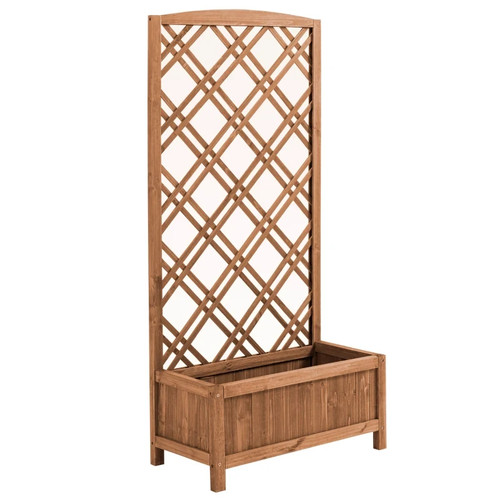 Garden planter with trellis - with,