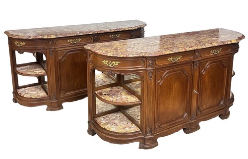 Pair antique french oak - pair,