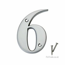 Satin Chrome Door Numbers &