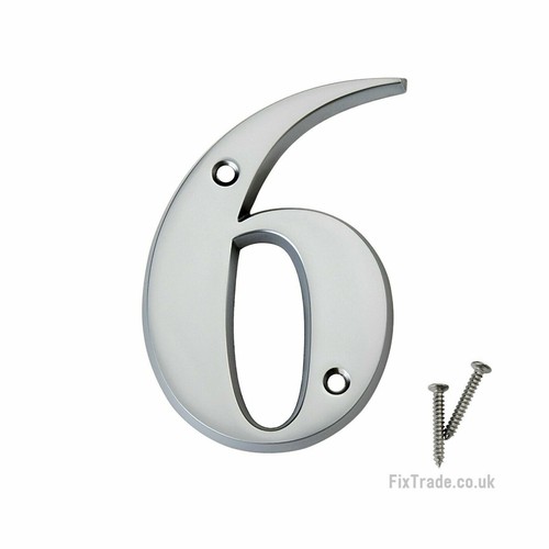 Satin chrome door numbers - numbers, &
