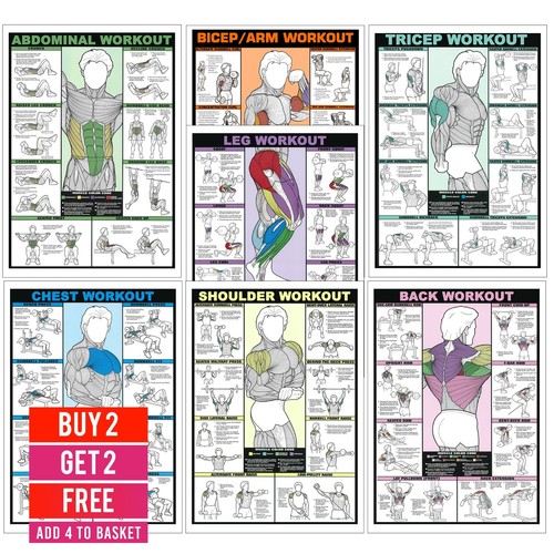 Gym workout poster - gym,