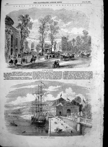 Antique old print paris - print,
