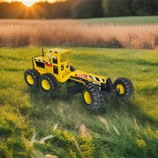 Tonka Turbo Diesel Metal  Plastic Construction Grader Toy Steering Lever Tractor