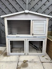 Charles Bentley Grey Two Storey Pet Hutch With Play Area And Cover