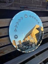 VINTAGE ROUND FLORAL ETCHED