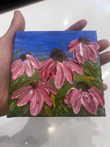 Mini canvas painting with - mini,
