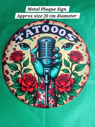 Tatooos metal plaque sign red - tatooos,